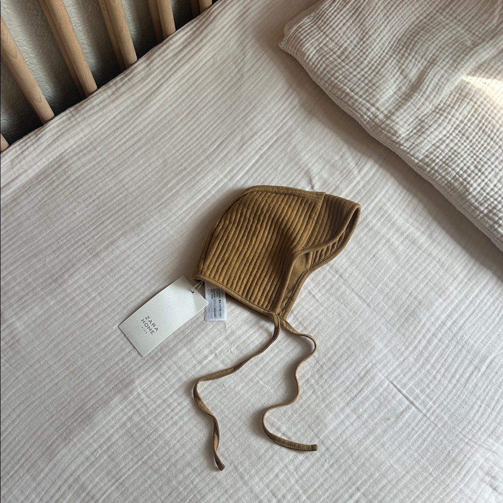 ZARA HOME Baby Tan Bonnet